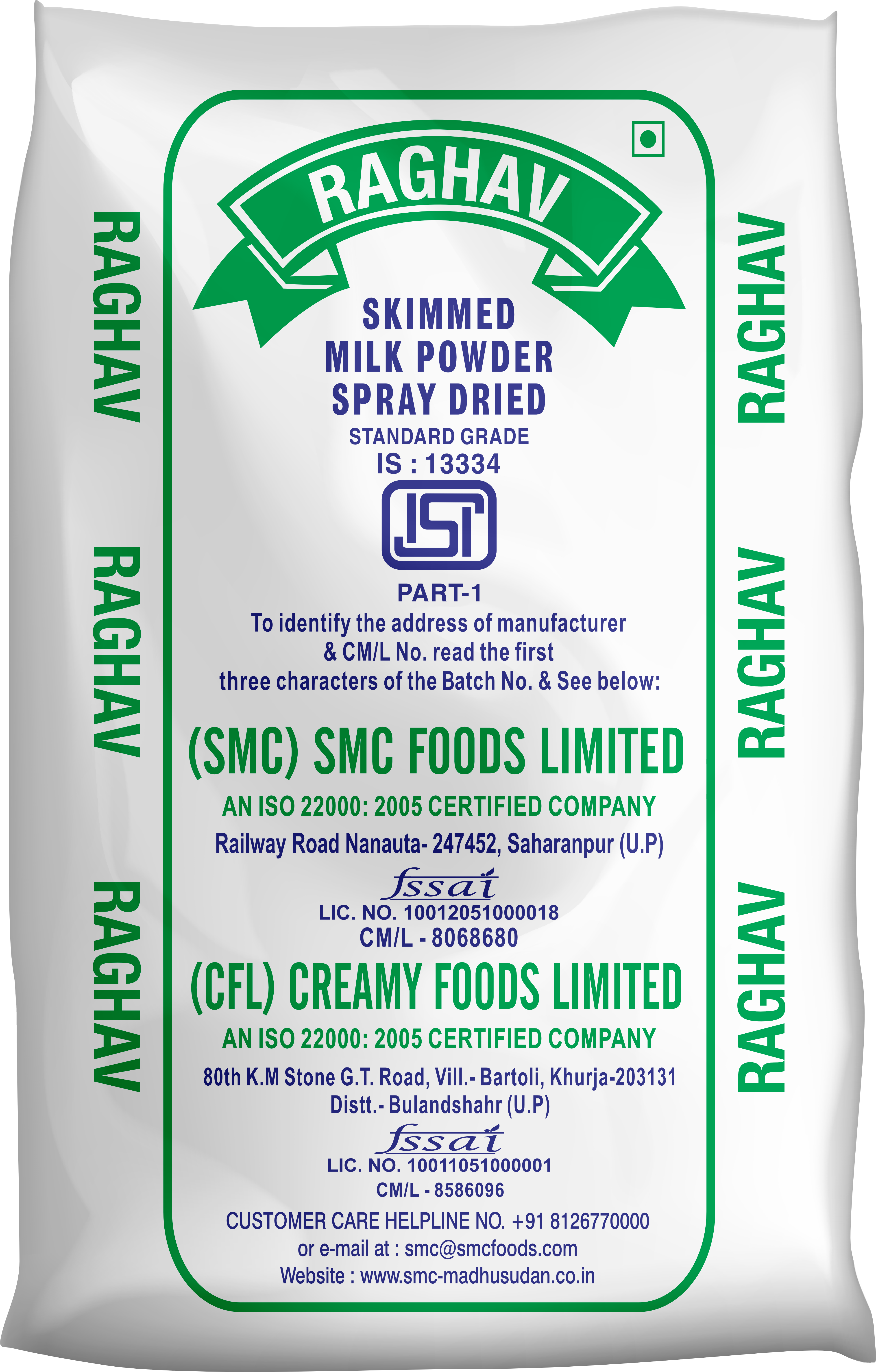 Raghav Skimmed Milk Powder 25 Kg Pack