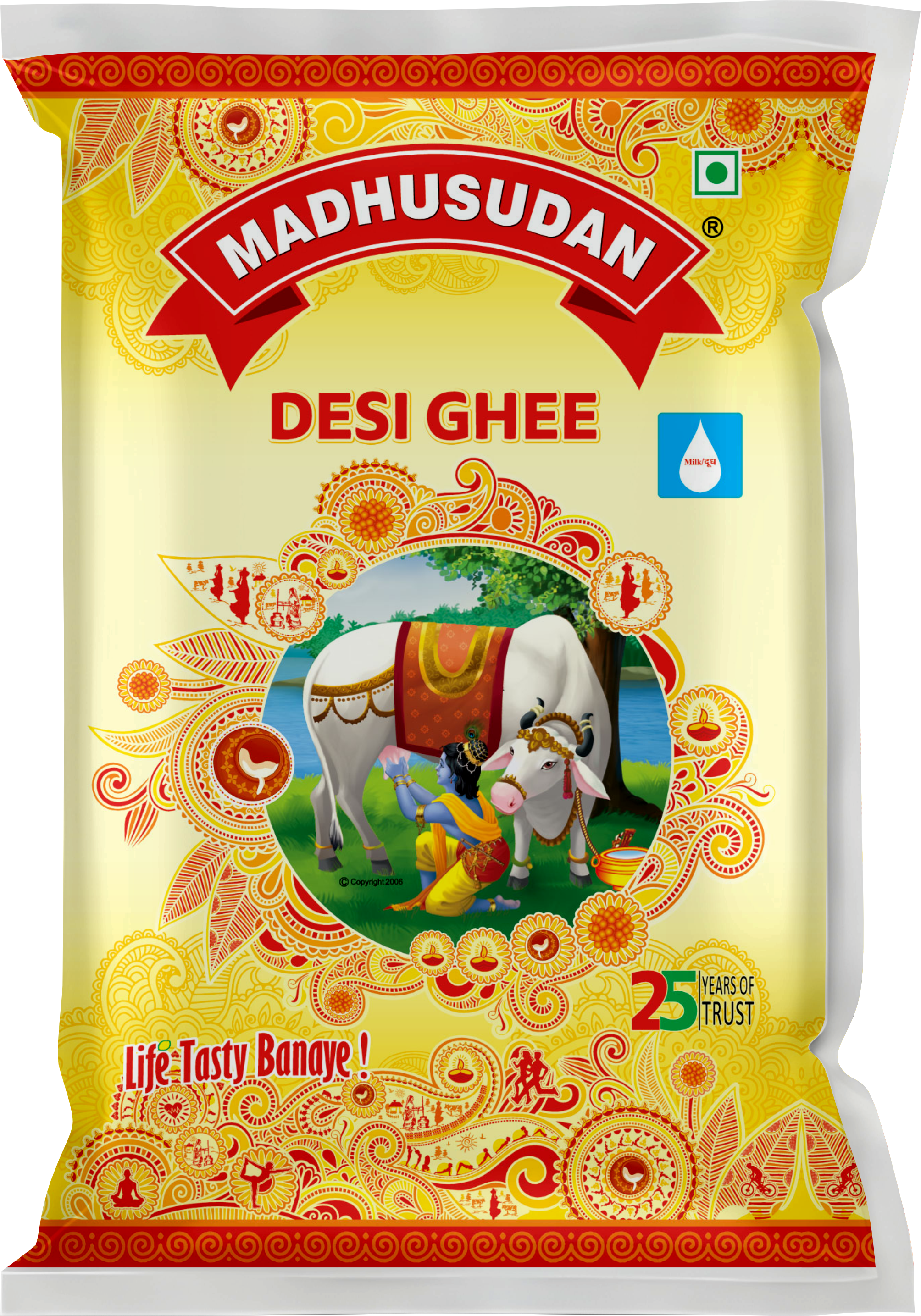 Madhusudan Desi Ghee 1 ltr Poly Pack
