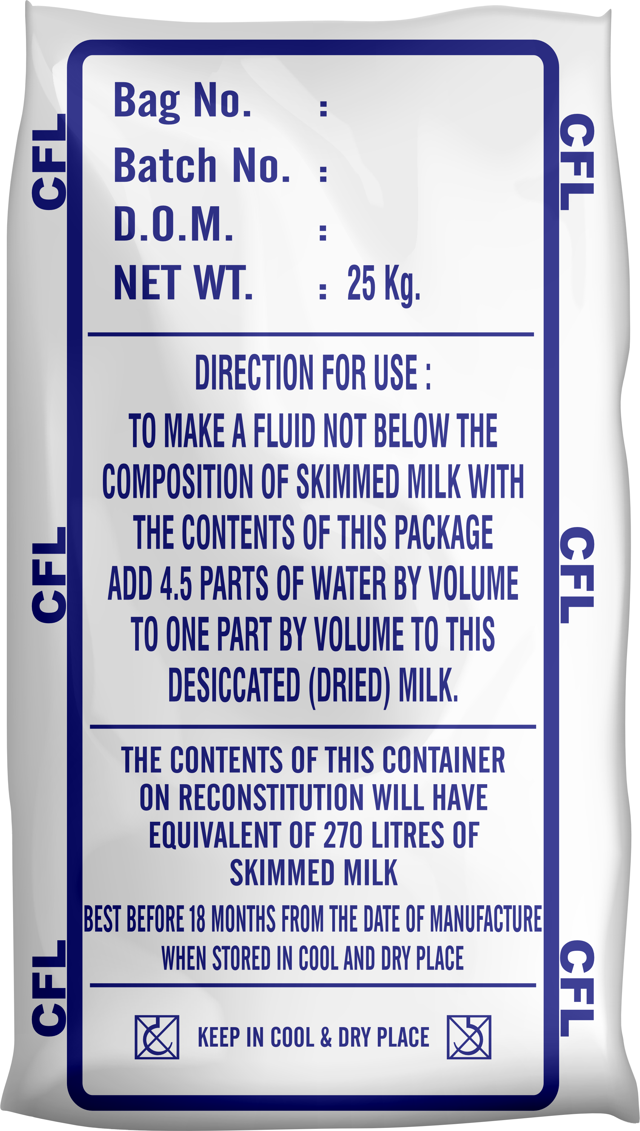 Madhusudan Skimmed Milk Powder 25 Kg Pack