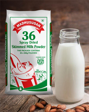 Madhusudan Skimmed Milk Powder 36 No Bag 15 Kg Pack