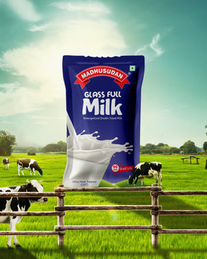 Madhusudan UHT Glass Full  Milk 125 ml Poly Pack